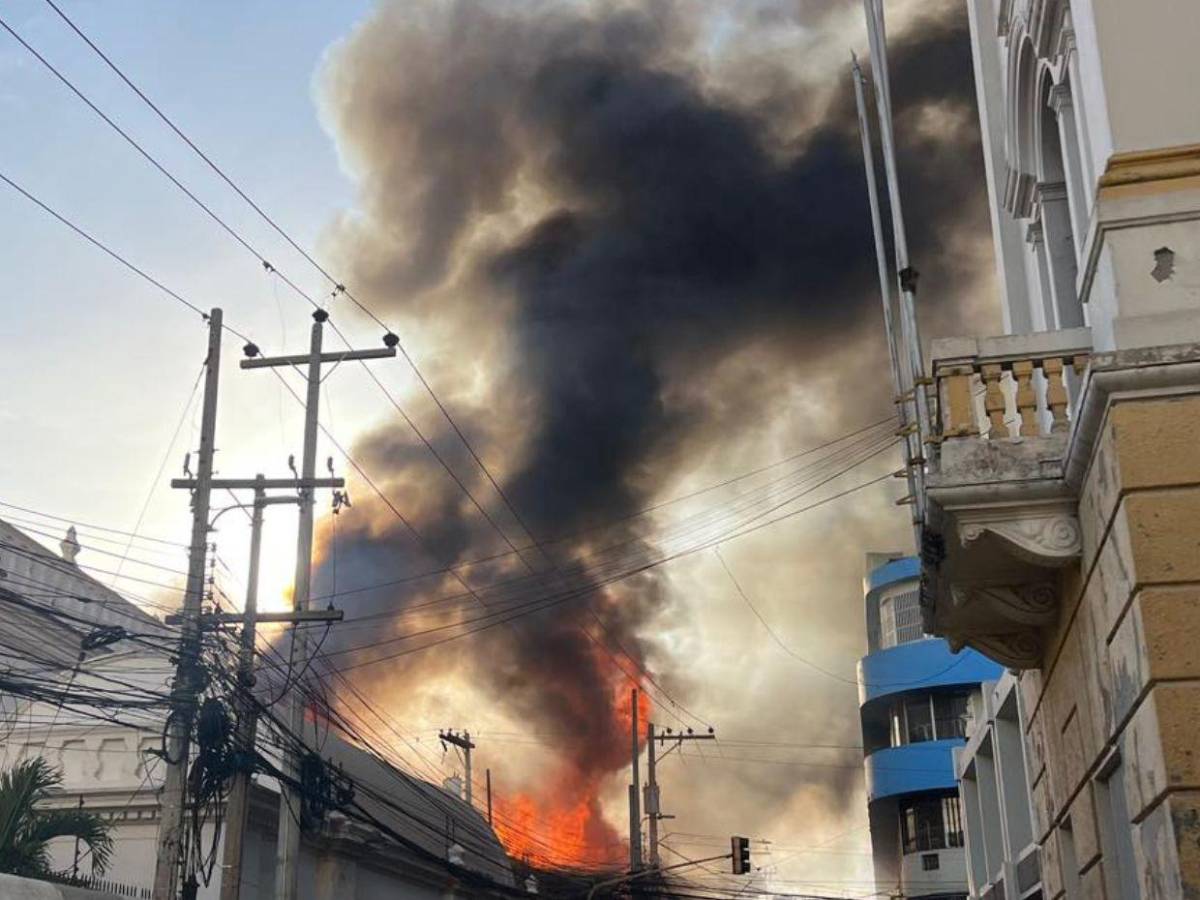 Infernales llamas y pérdidas materiales: primeras imágenes del incendio en el centro de la capital