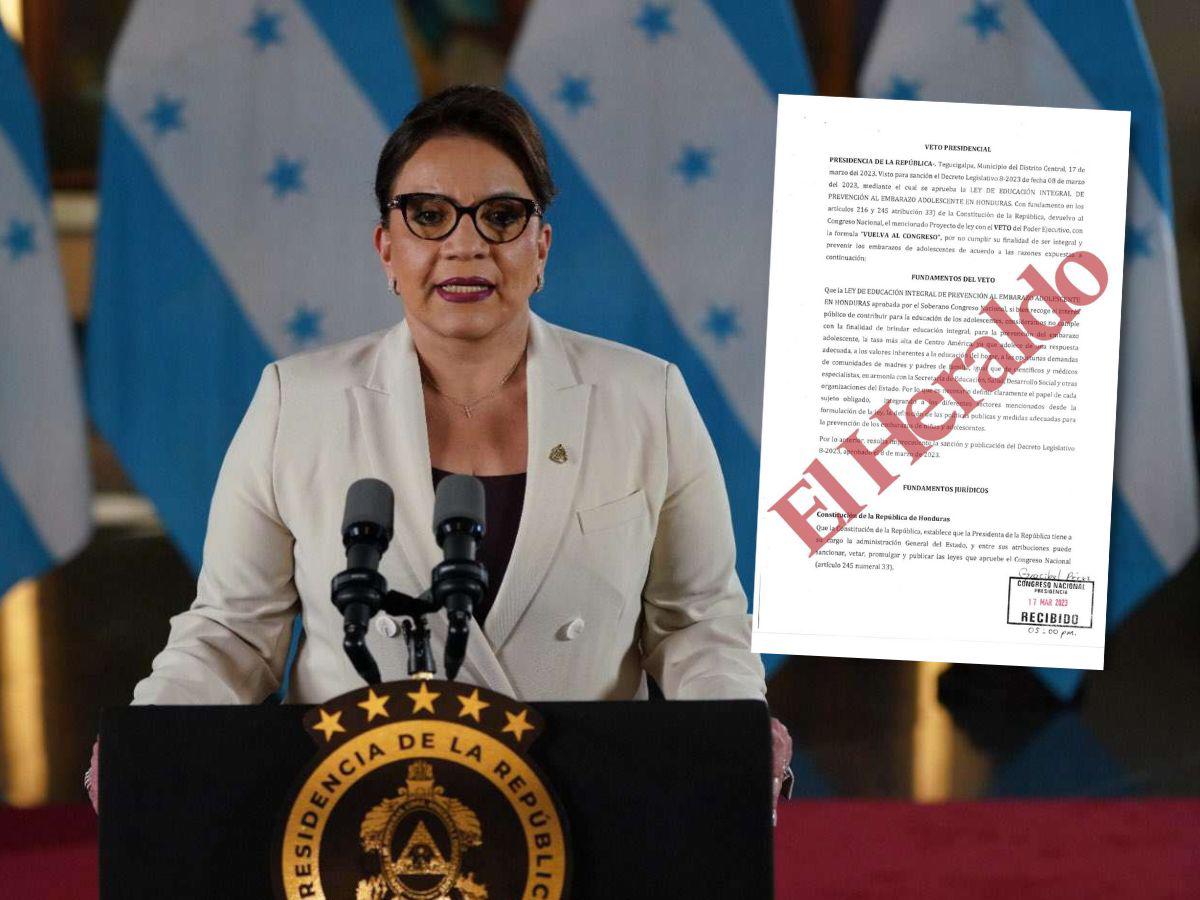 Desde marzo Xiomara Castro vetó Ley de Educación Integral