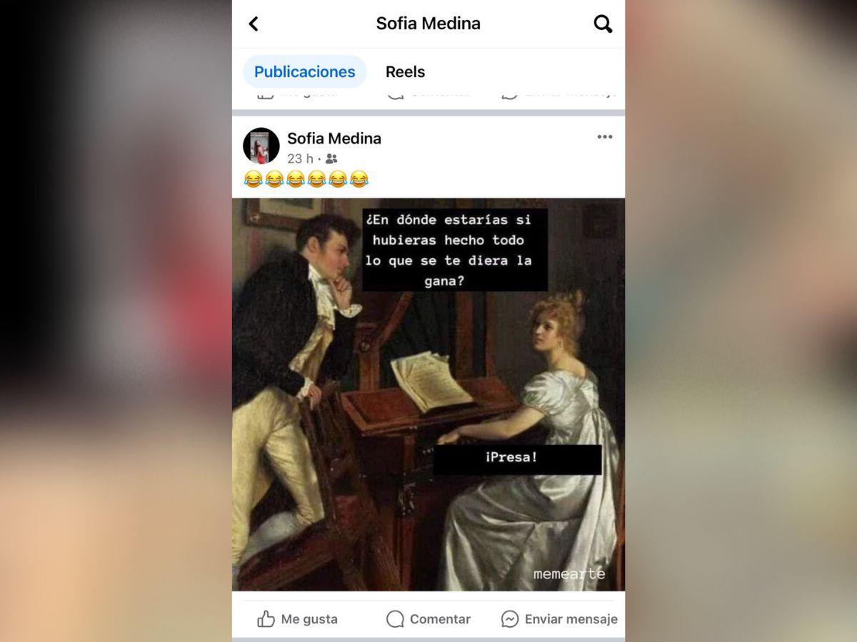 Una de las publicaciones que la fiscal había realizado en su perfil de Facebook.