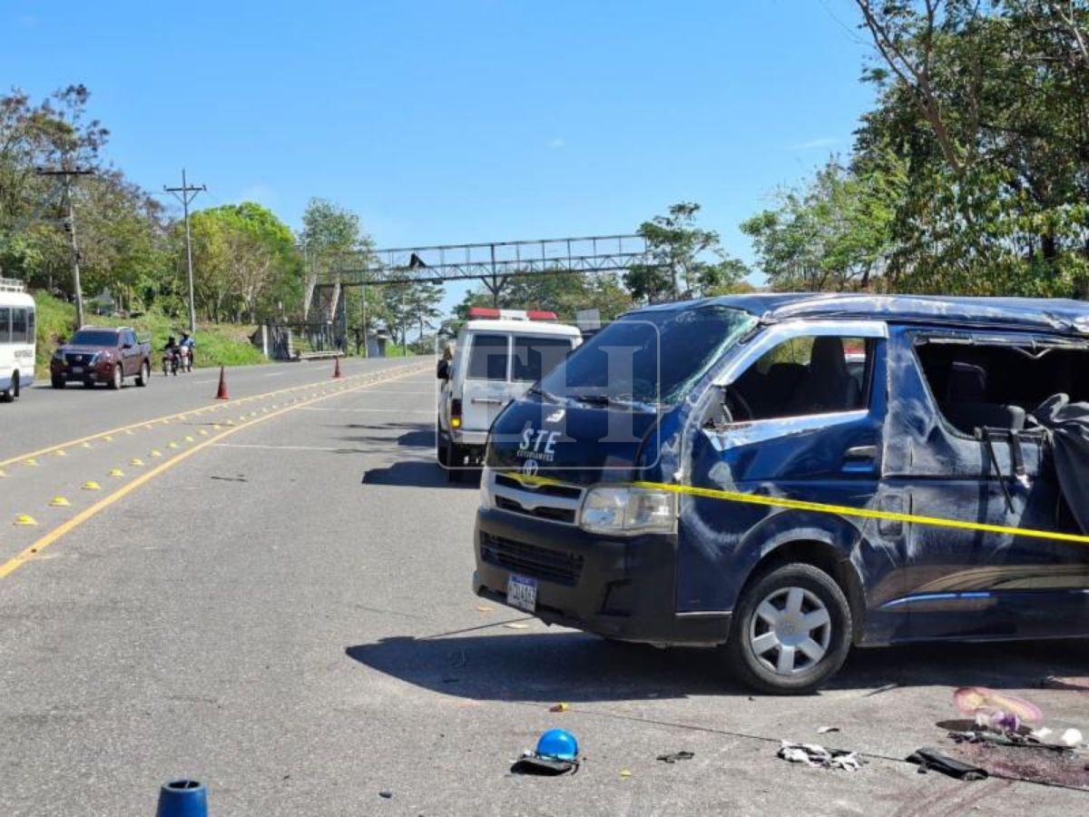 Momento en que el conductor del bus accidentado en Potrerillos quiso escapar