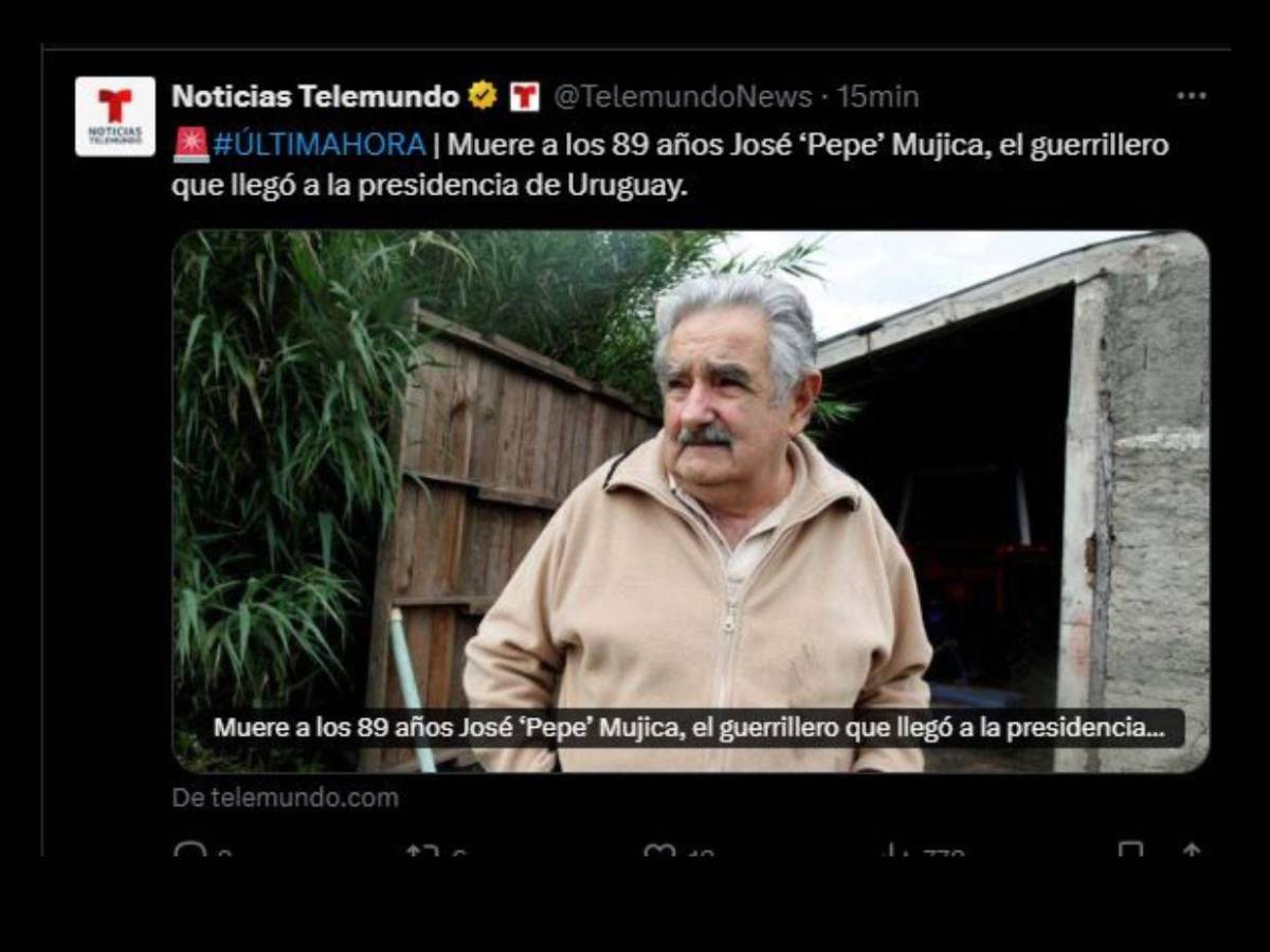 Así informa el mundo la muerte de Pepe Mujica, expresidente de Uruguay