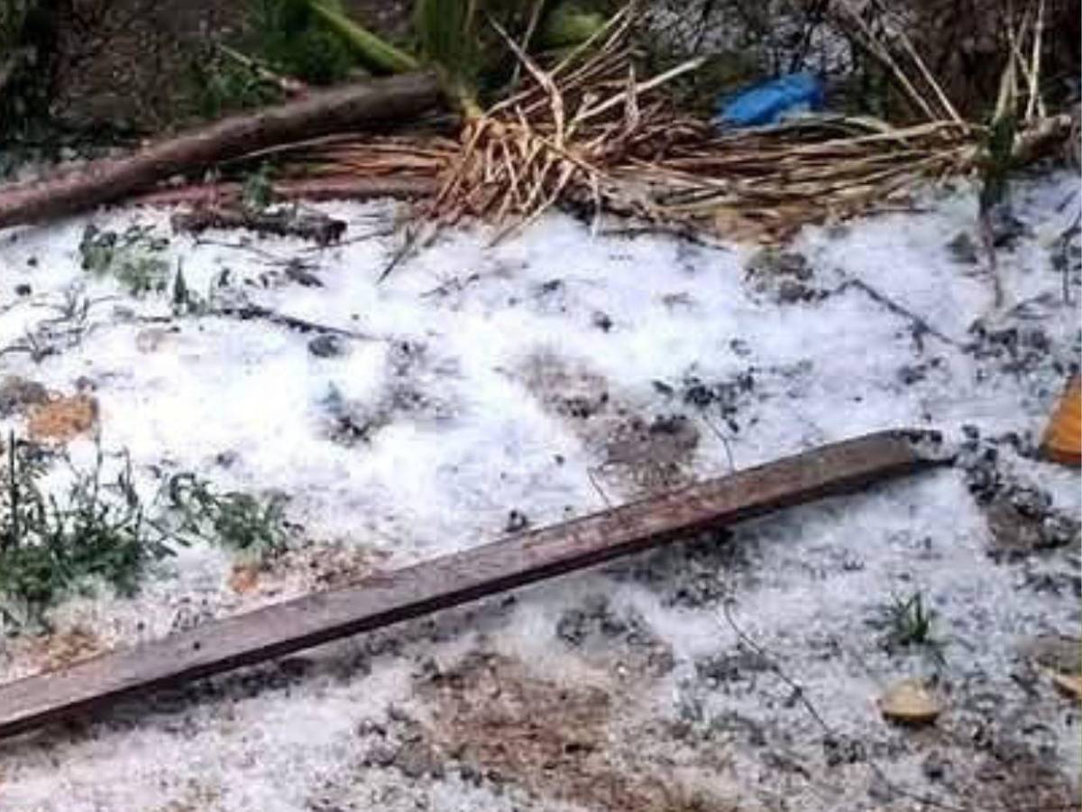 ¿Lluvia de granizo en Siguatepeque? Esto fue lo que ocurrió