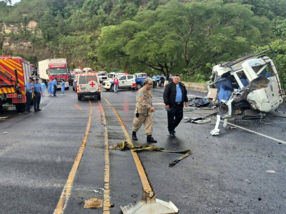 Grúa iba sin control por desperfecto mecánico: reporte de la Policía en accidente en Comayagua