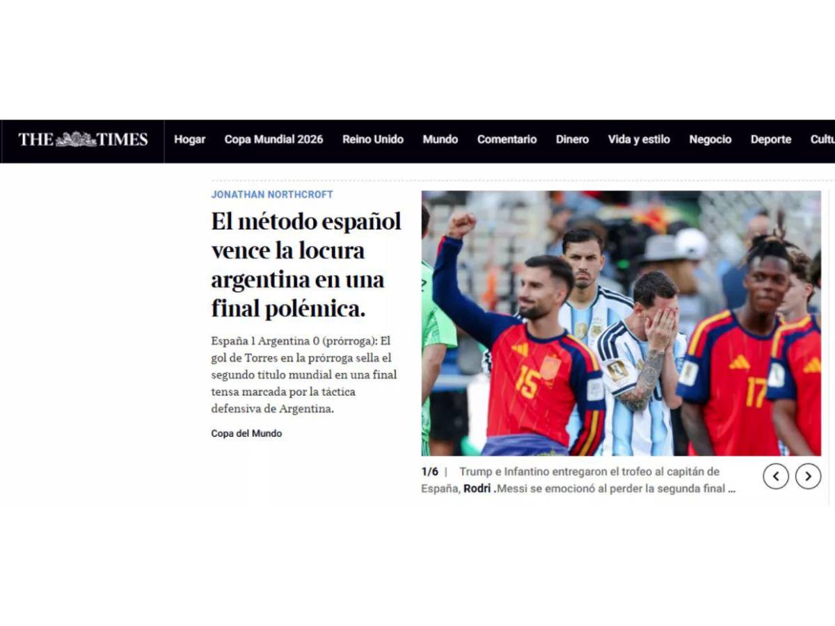 Fútbol 1, Criminales 0: medios internacionales explotan contra Argentina tras perder la final del Mundial