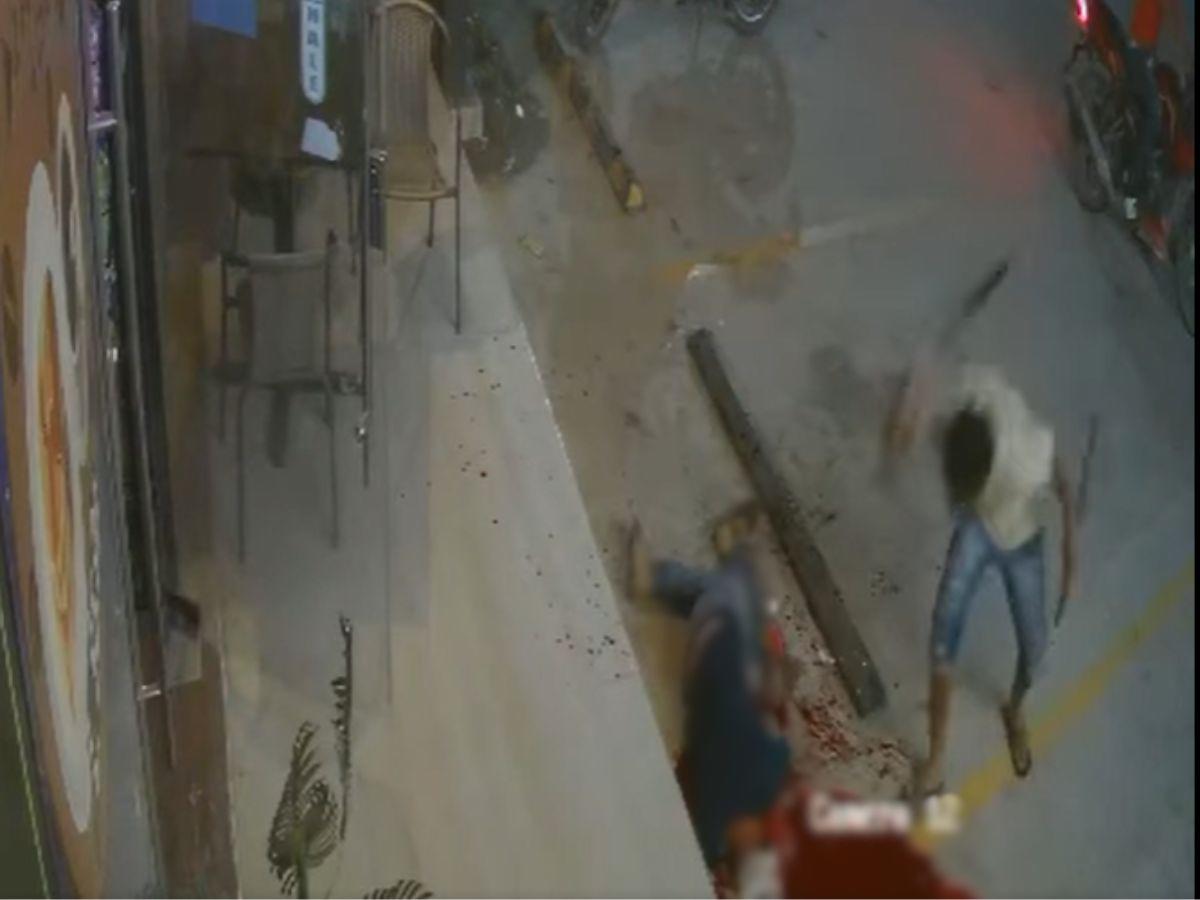 Cámaras captan asesinato a machetazos de un hombre en Colón: lo sacaron con engaños de una tienda