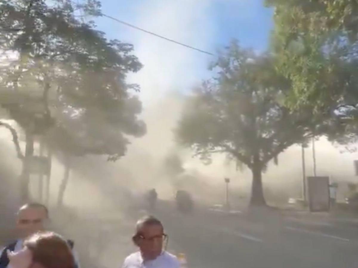 Escombros caían: Así cedió parte de la Catedral de Manizales tras terremoto de 7.4 en Colombia