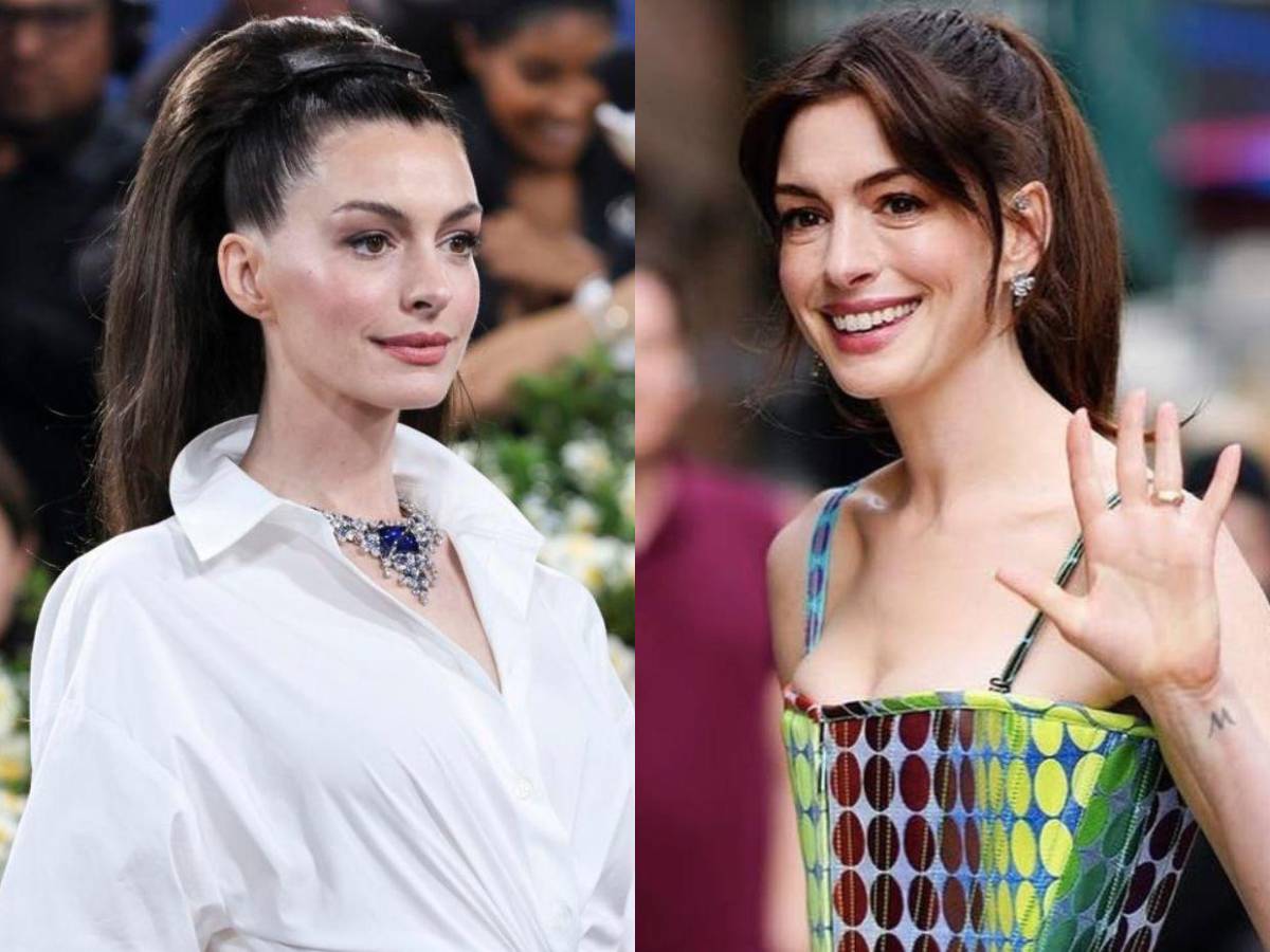¿Cirugía o buena genética? Fans reaccionan al nuevo rostro de Anne Hathaway