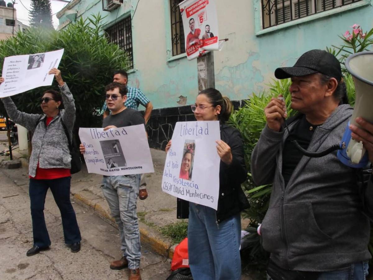 Con bandera palestina y pancartas: el apoyo a David Montecinos, acusado de agredir a Floridalia Aguilar
