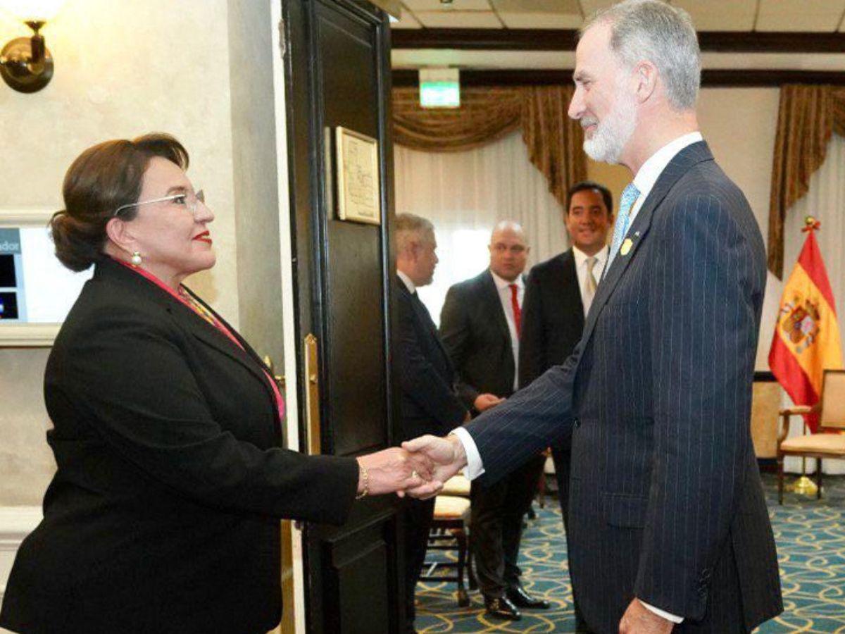 Xiomara Castro y Felipe VI acuerdan discusión del proyecto para el tren interoceánico