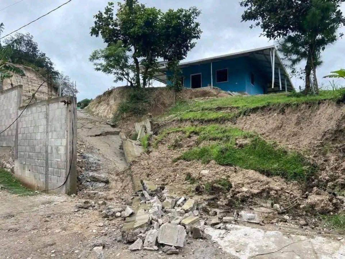Falla geológica destruye viviendas y provoca evacuaciones en Ocotepeque