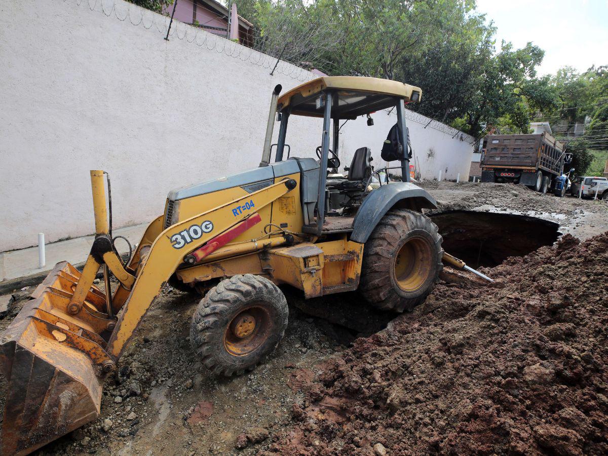 Vetusto estado de las tuberías provocó otro socavón más en Tegucigalpa