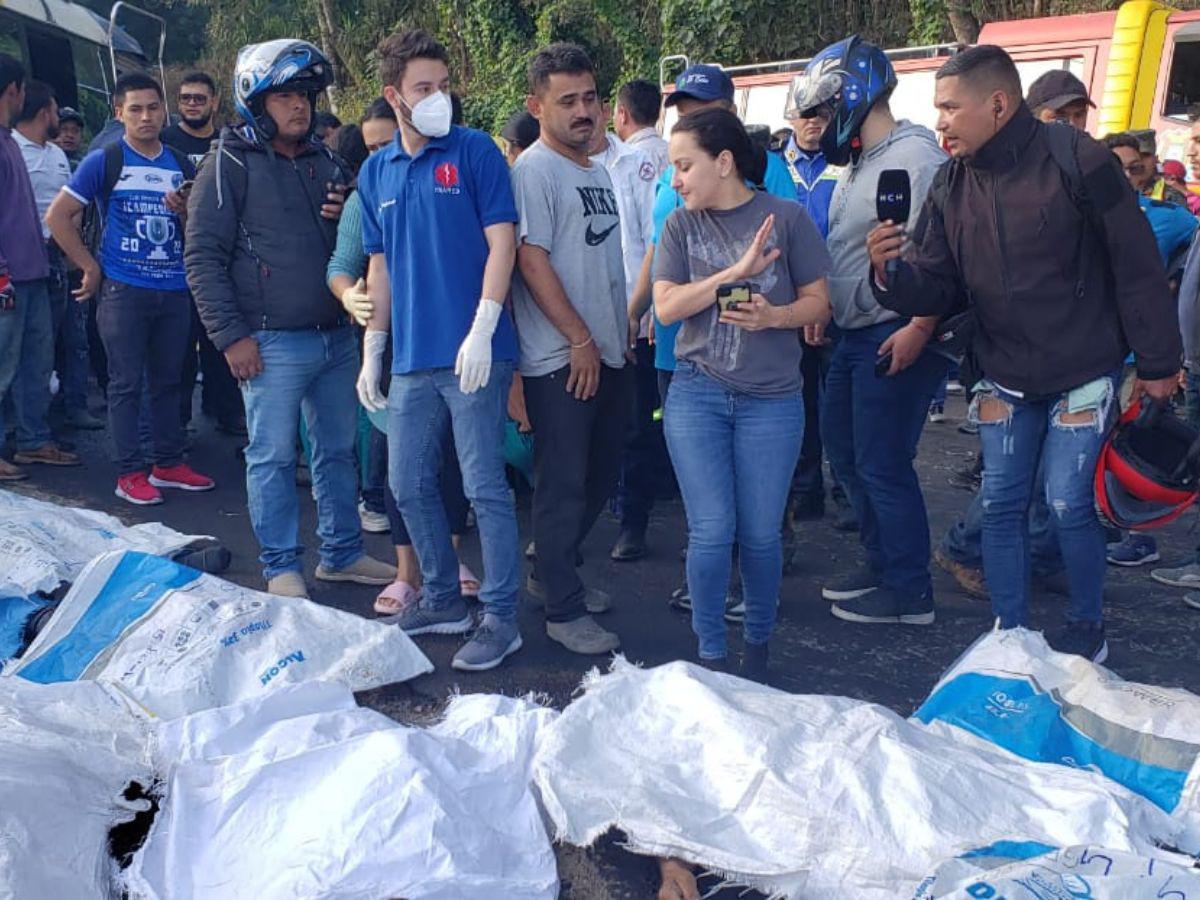 Listado de personas fallecidas en aparatoso choque entre buses en Copán
