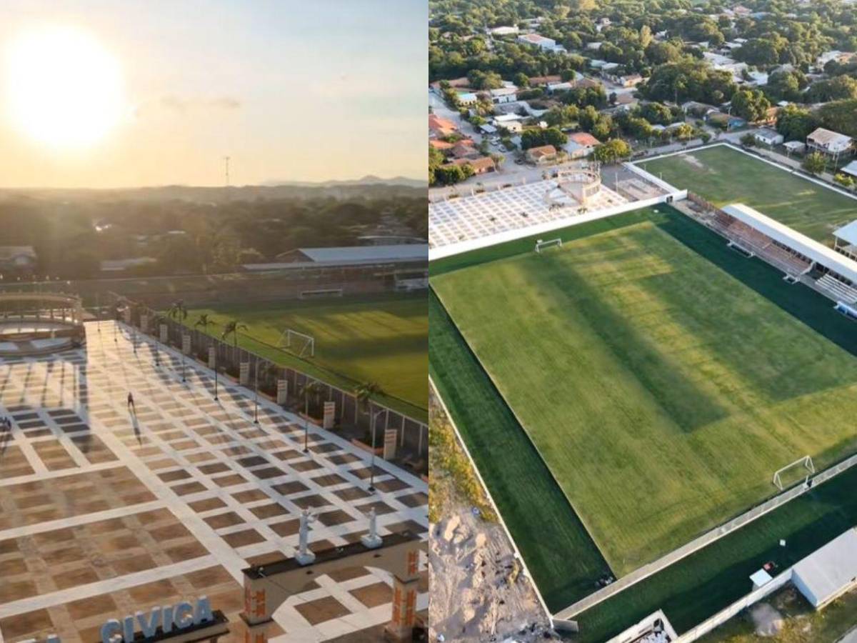 Así está quedando el estadio Fausto Flores Lagos de Choluteca con su remodelación