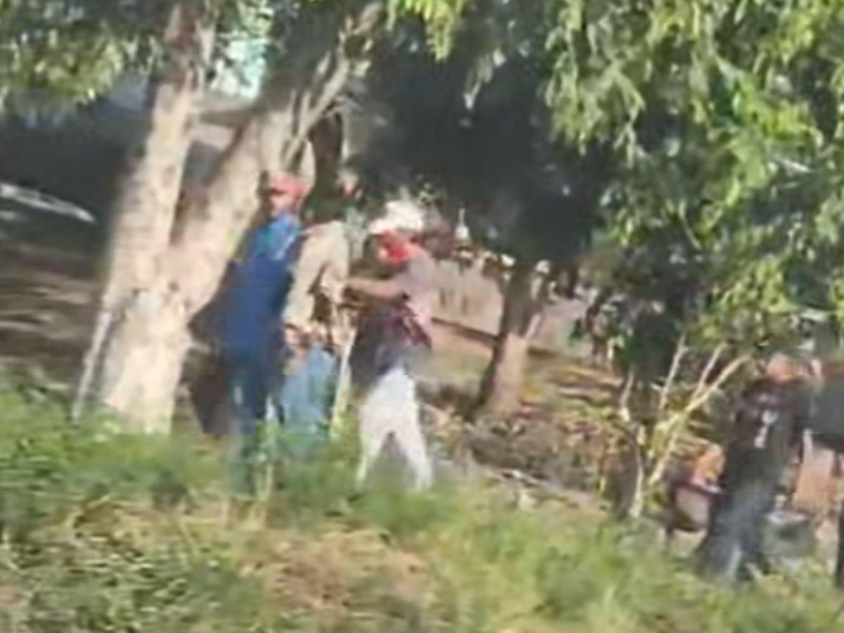 Momento en que el conductor del bus accidentado en Potrerillos quiso escapar