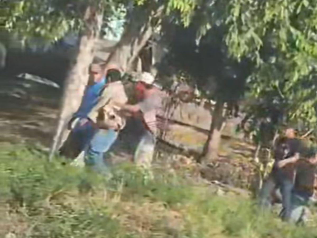 Momento en que el conductor del bus accidentado en Potrerillos quiso escapar