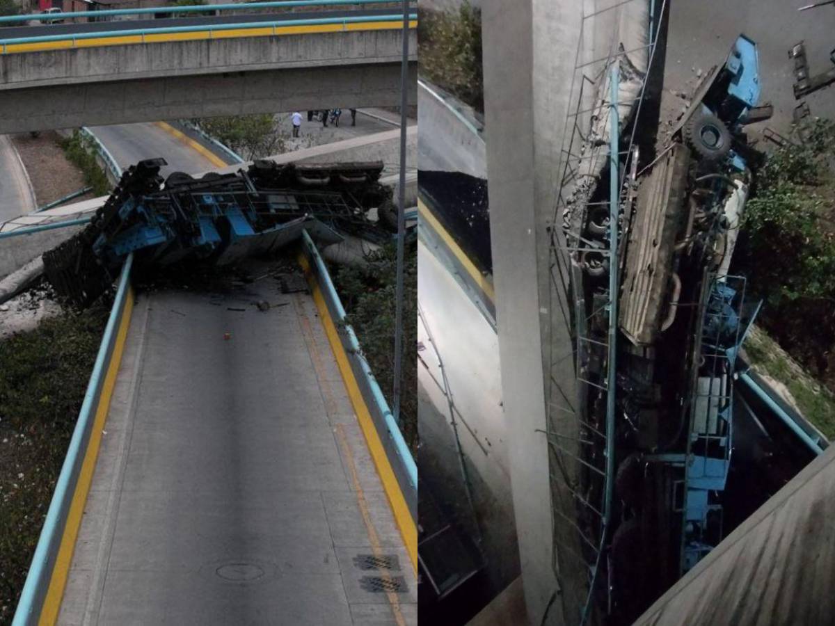 Imágenes tras colapso de rampa de puente desnivel Juan Manuel Gálvez en la capital Imágenes tras colapso de rampa de puente desnivel Juan Manuel Gálvez en la capital