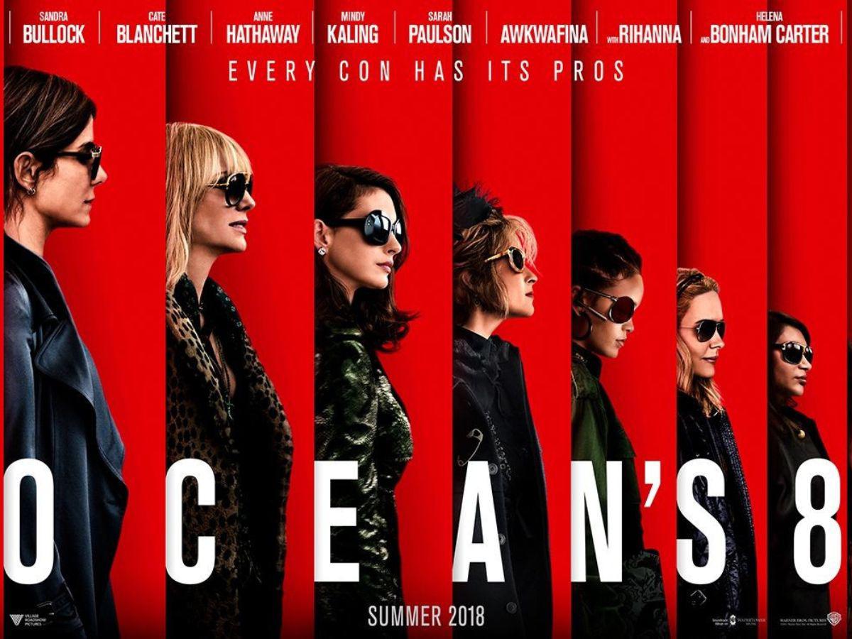 Ocean’s 8, estrenada en 2018, presentó un elenco completamente femenino.