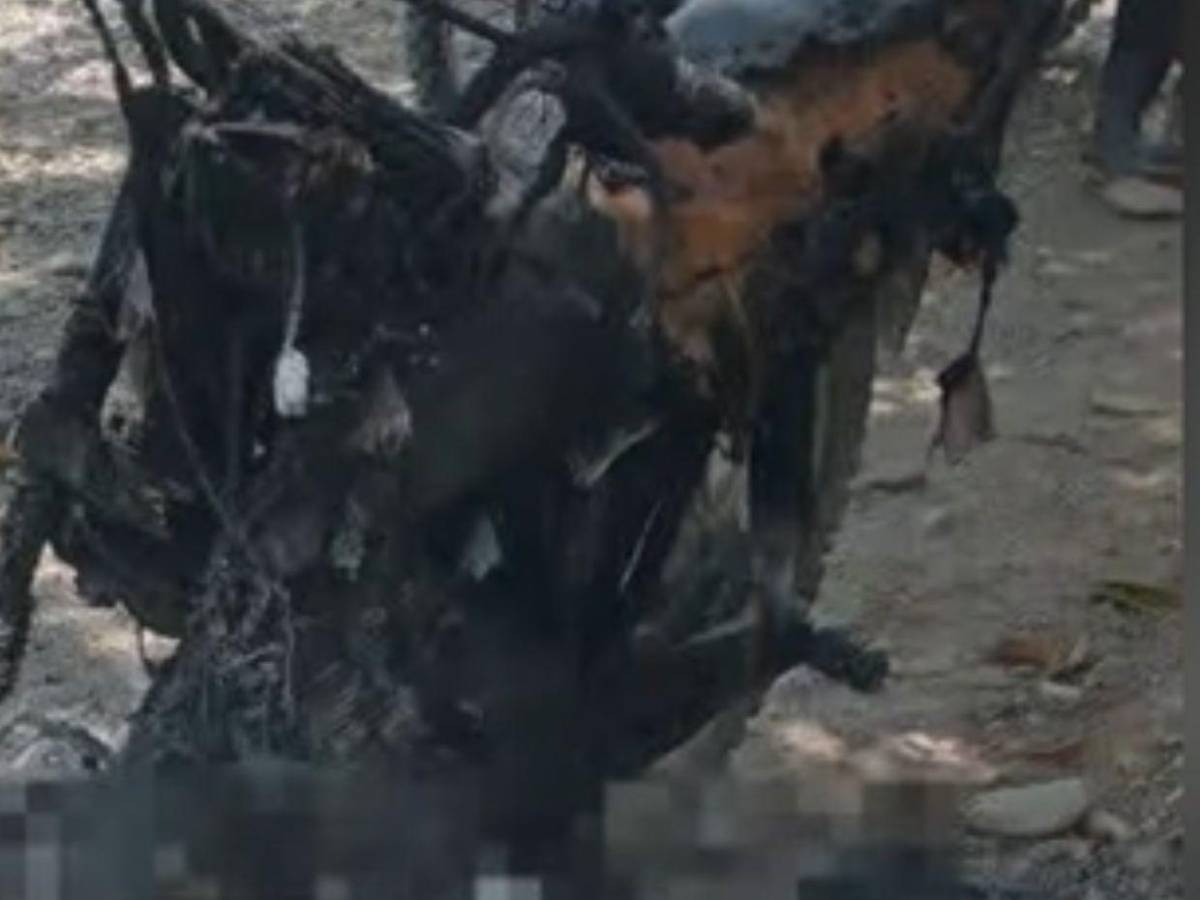 Carbonizado y con al menos 12 disparos: así hallaron a guardia asesinado en Atlántida