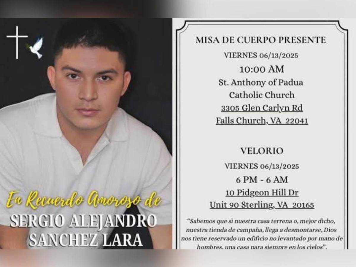 Sergio Sánchez, hondureño que murió en circunstancias misteriosas en EE UU