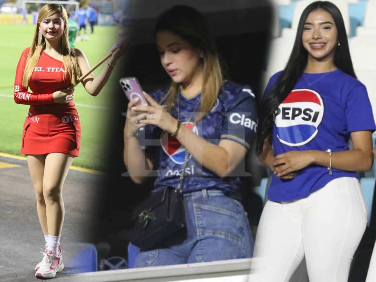 Las bellas chicas que engalanaron en el clásico entre Motagua y Marathón