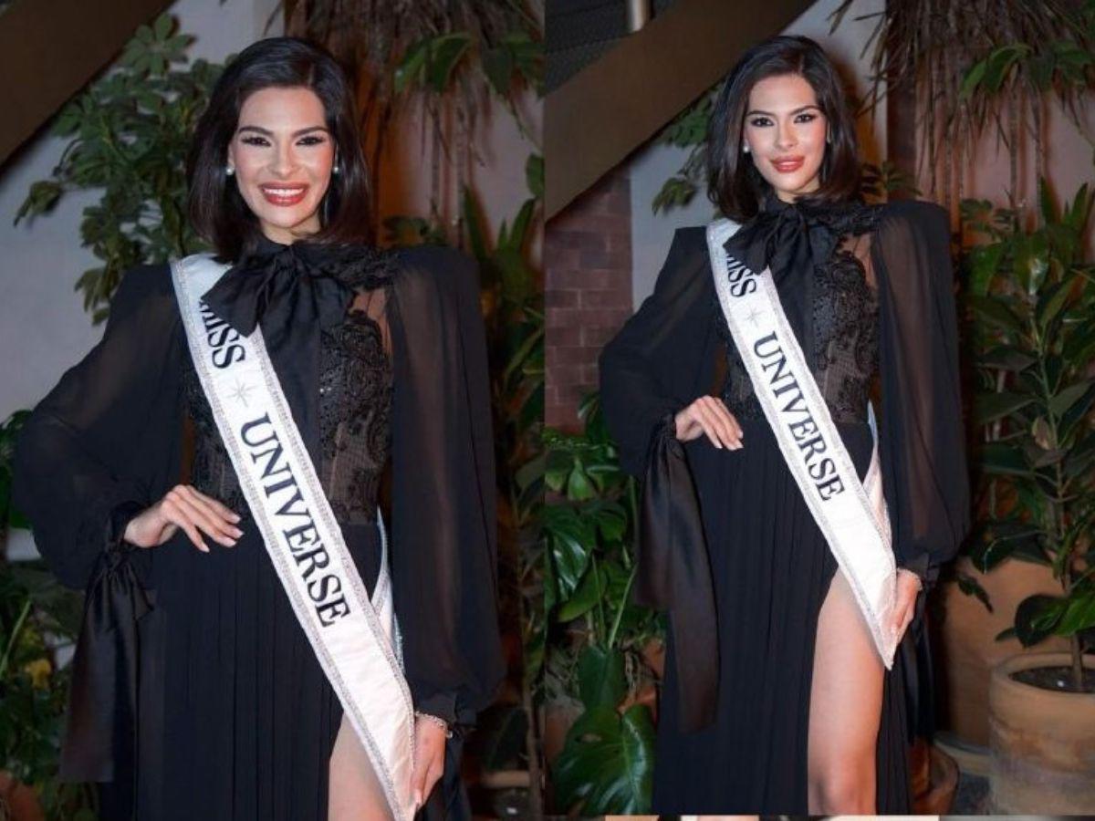 Palacios lució varios atuendos en negro que resaltaban sus atributos, incluyendo un vestido largo con mangas transparentes y una abertura en la pierna izquierda, elogiado como “sensacional” por revistas especializadas en moda.