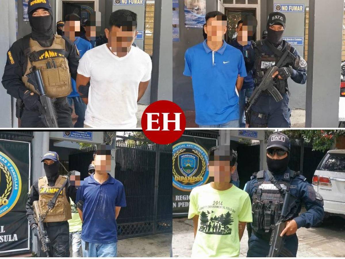Capturan a supuesto cabecilla y otros tres integrantes de la MS-13 en Cortés