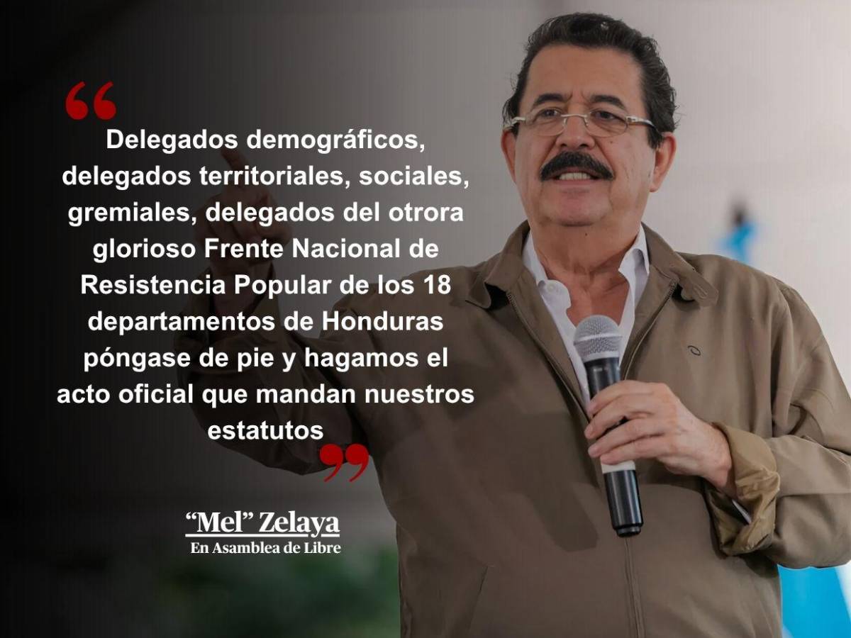 “Se preocupa la oligarquía porque Rixi no se vende: Frases de 'Mel' Zelaya en asamblea “Se preocupa la oligarquía porque Rixi no se vende: Frases de 'Mel' Zelaya en asamblea