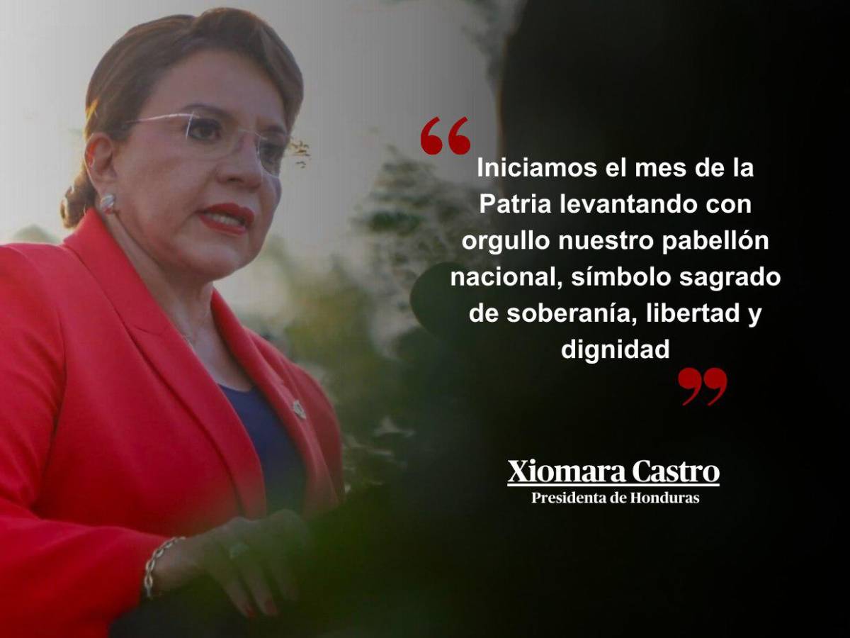 Frases de la presidenta Castro durante la inauguración del mes patrio en Honduras