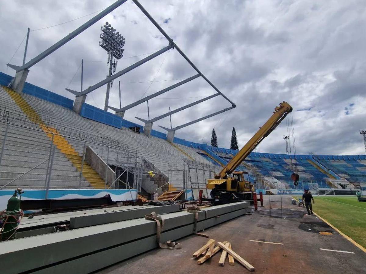 Nuevas fotos: Así va quedando el Estadio Nacional con el techo que le están instalando
