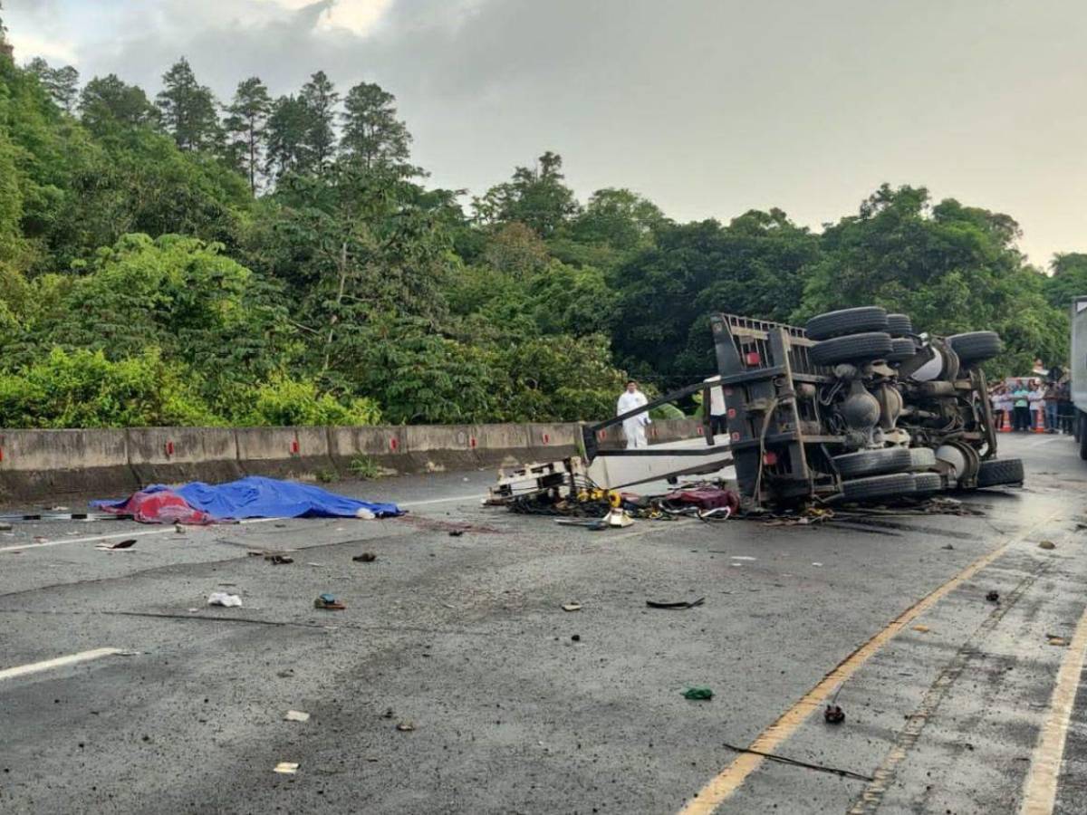 Grúa iba sin control por desperfecto mecánico: reporte de la Policía en accidente en Comayagua