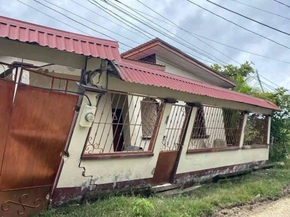 Falla geológica destruye viviendas y provoca evacuaciones en Ocotepeque