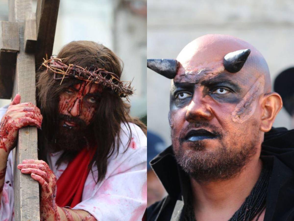 Mario y Erick, los hermanos que interpretaron a Jesús y a Satanás en Vía Crucis de la capital Mario y Erick, los hermanos que interpretaron a Jesús y a Satanás en Vía Crucis de la capital