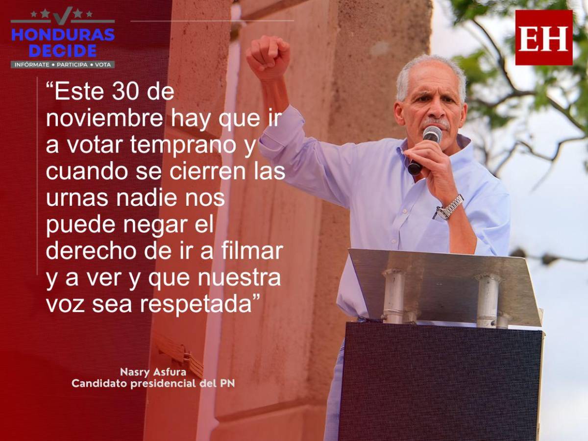 Si amenazan a mi equipo, me amenazan a mí: las frases de Nasry Asfura en movilización del PN