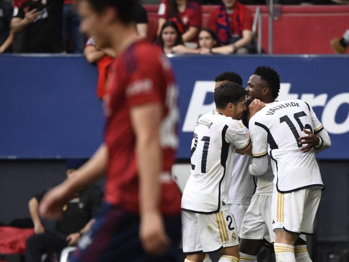 Real Madrid golea a Osasuna con un brillante juego de Vinícius