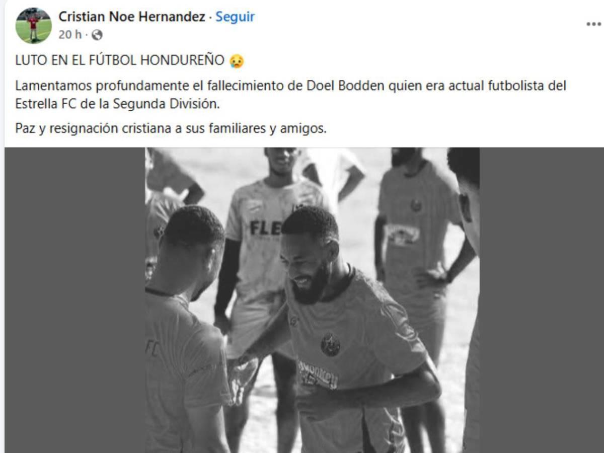 Futbolista hondureño muere en nutrida balacera: Sus familiares dejan desgarrador mensaje