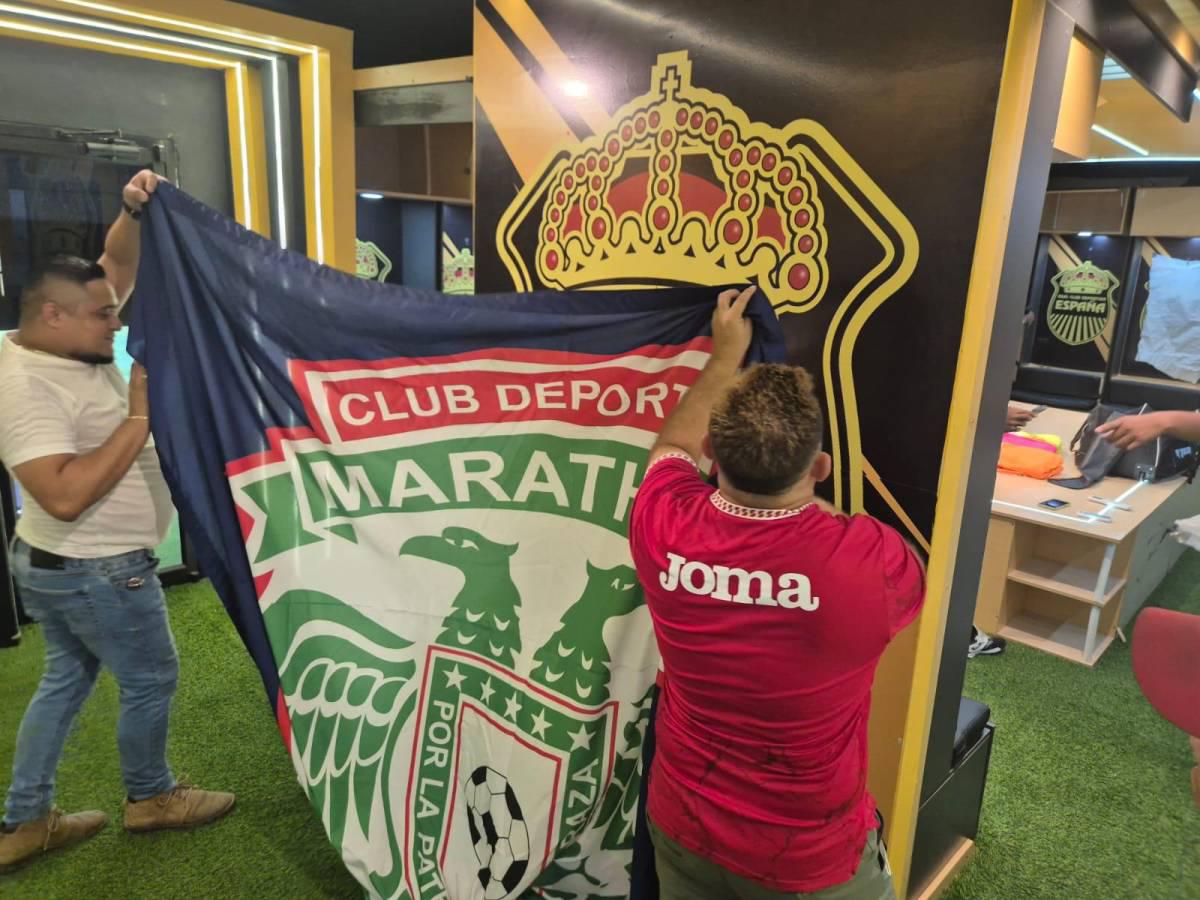 Marathón tapó el escudo del Real España en los camerinos del Morazán: Causó indignación