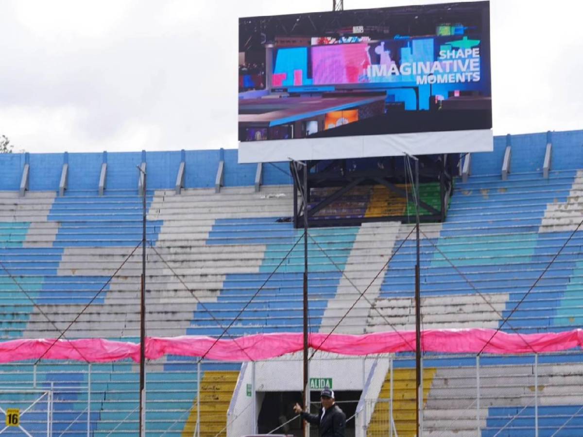 Un lujo total: Así quedó la moderna pantalla gigante en el estadio Nacional de Honduras