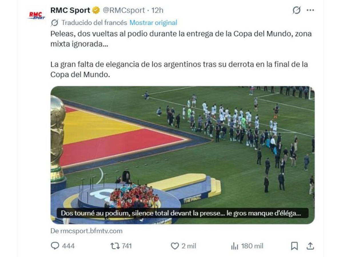Fútbol 1, Criminales 0: medios internacionales explotan contra Argentina tras perder la final del Mundial