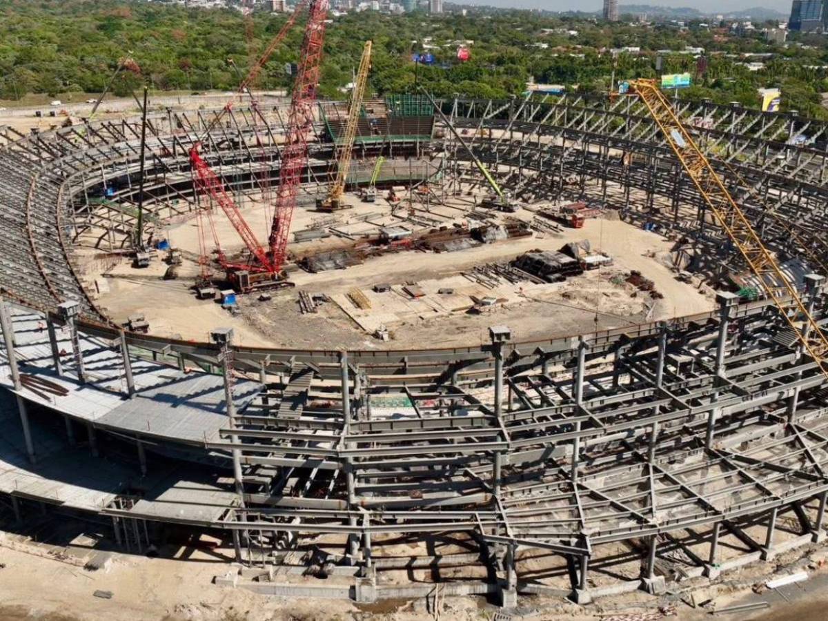 Estadio más grande de Centroamérica: así avanza construcción de lujoso recinto en El Salvador