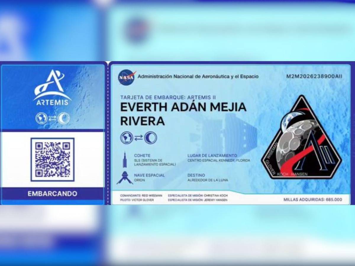 5.6 millones de personas lleva la misión Artemis II a la órbita de la Luna en una micro SD, incluidos hondureños
