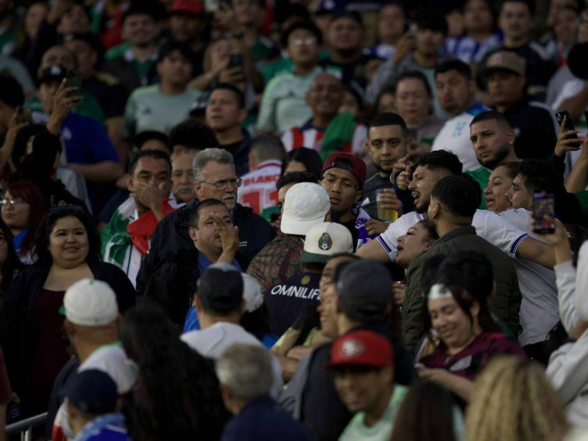 No se vio en TV: Peleas en las gradas del Honduras vs México e intrusos en la cancha