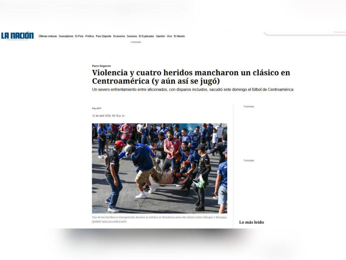 Hubo heridos y aún así se jugó: así informa el mundo sobre la violencia en el clásico