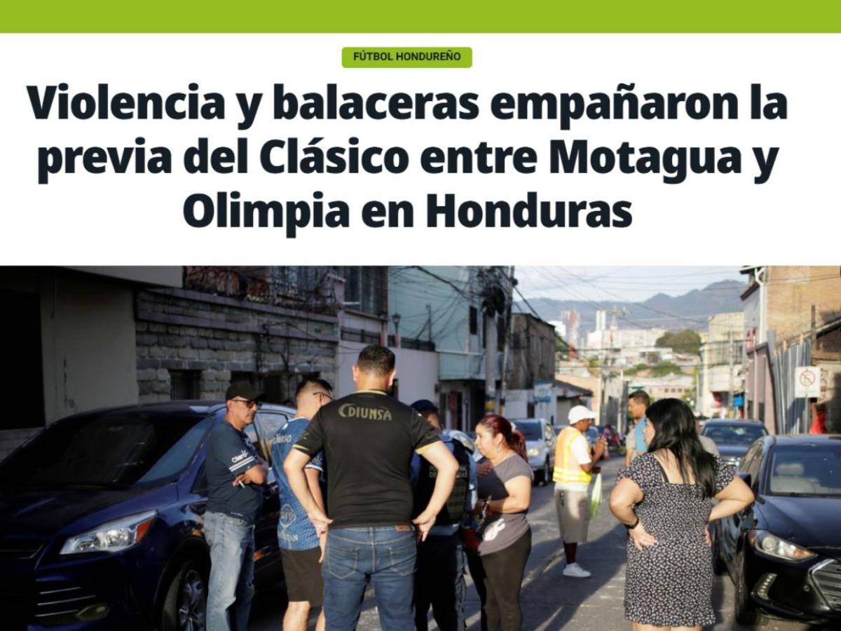 Hubo heridos y aún así se jugó: así informa el mundo sobre la violencia en el clásico