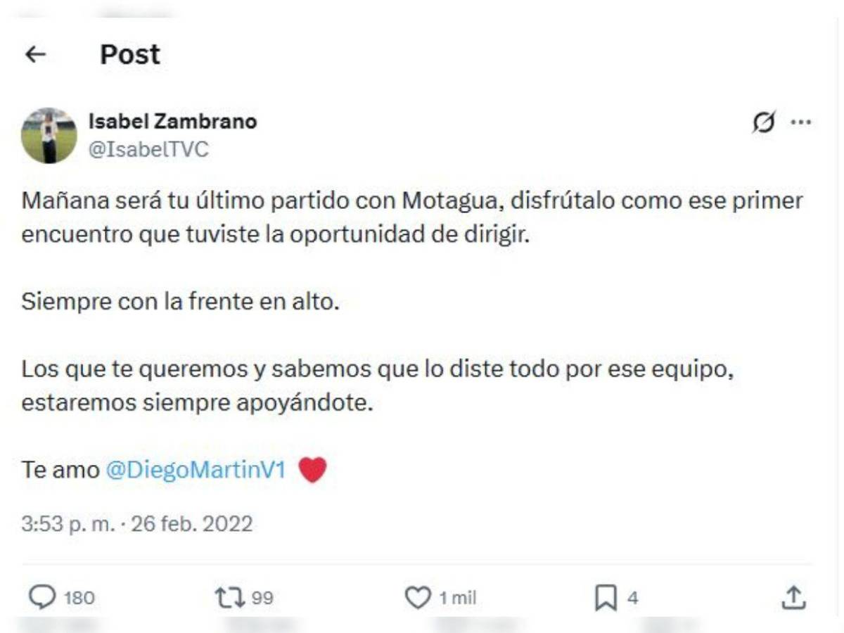 ¿Por qué Isabel Zambrano y Diego Vázquez no publican sobre su relación? Esto dijo ella