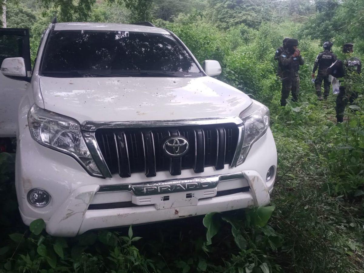 La camioneta fue encontrada abandonada.