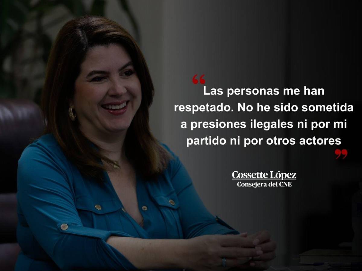 Creemos que nuestras comunicaciones están intervenidas: Frases de Cossette López antes de dejar la presidencia del CNE