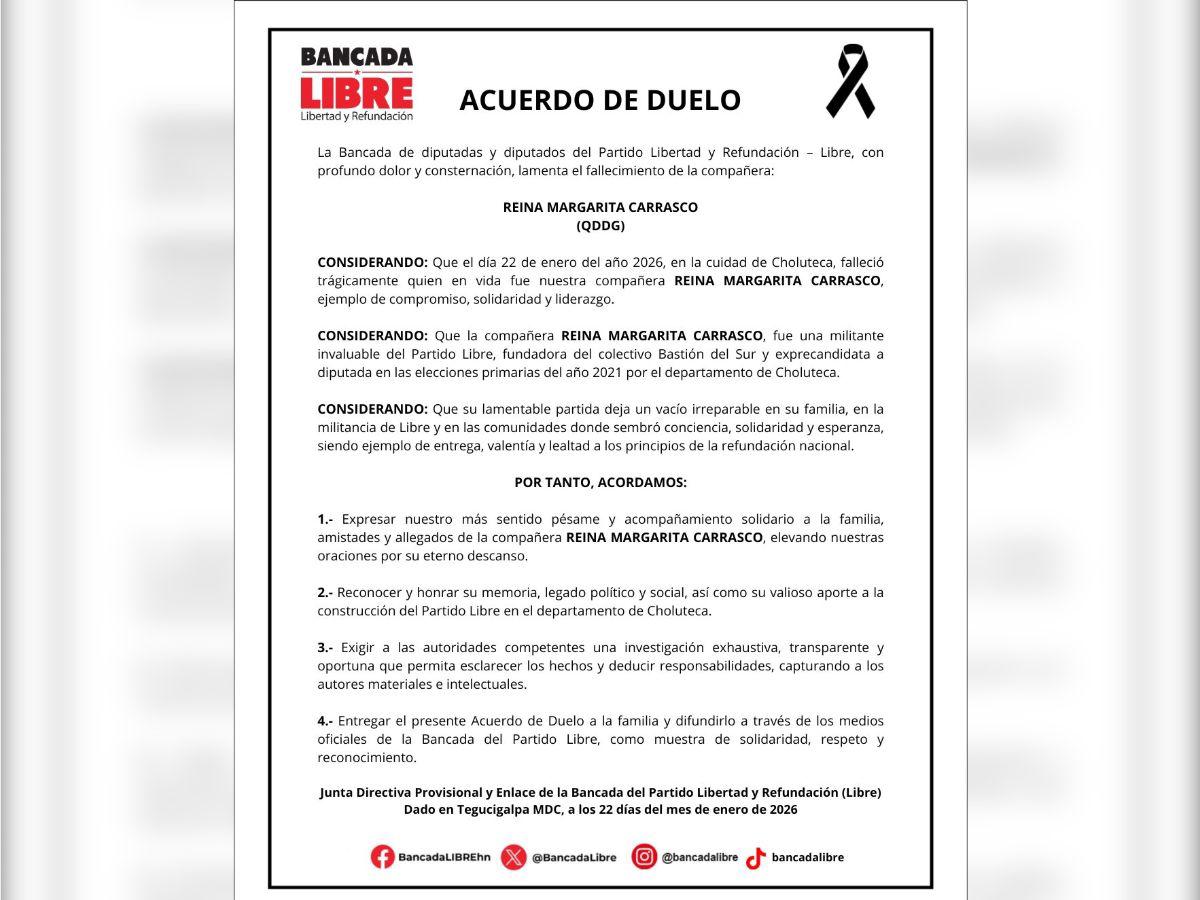 Últimos momentos antes del crimen de Reina Carrasco, exprecandidata de Libre