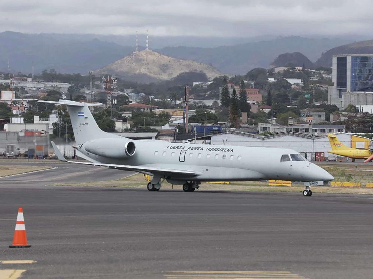 Avión presidencial está nuevamente en mantenimiento en hangar de la Fuerza Aérea Hondureña