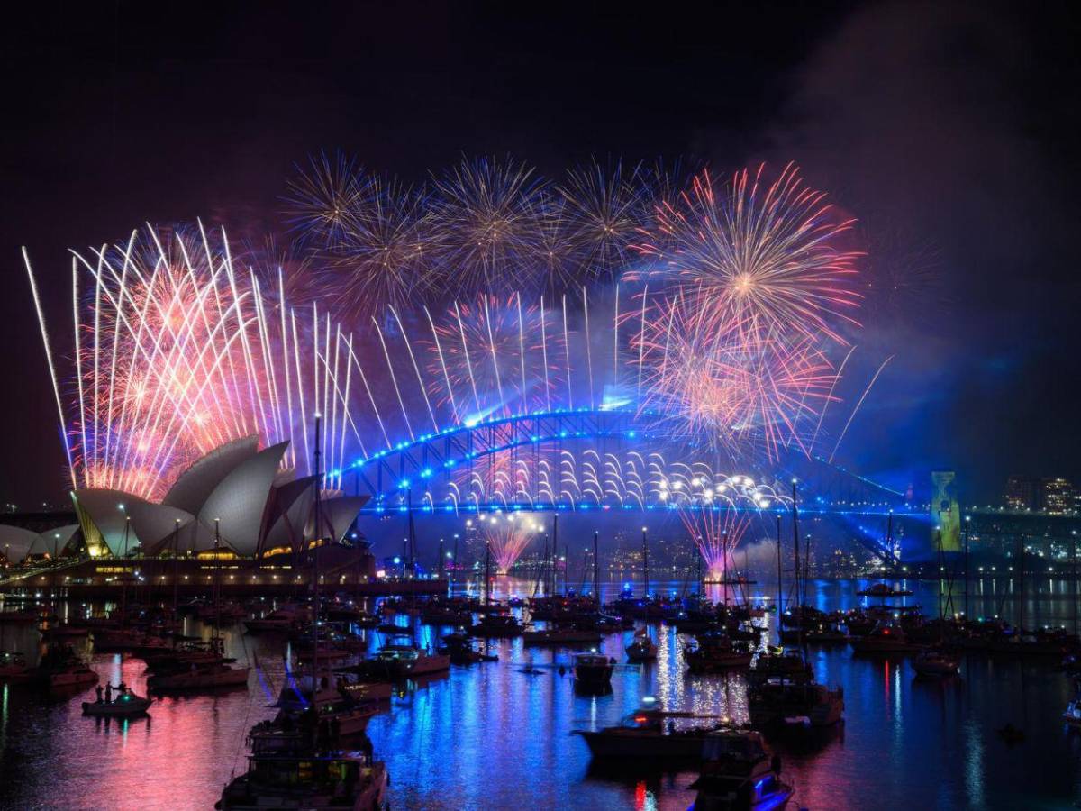 Así fue el espectacular show de luces en Sídney para recibir el 2026