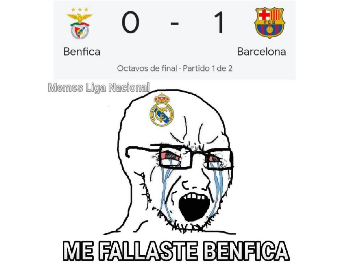 Se burlan del Real Madrid: Los memes que dejó el triunfo de Barcelona ante Benfica en Champions